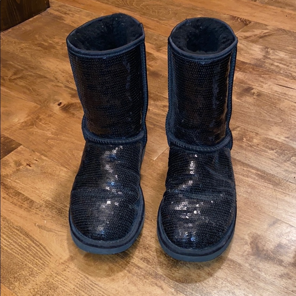 Black Sequin UGG Boots